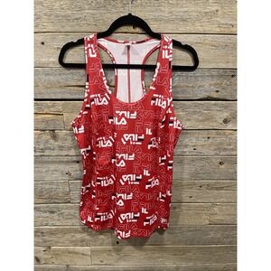 Fila Women's Red Racer‎ Back Tank Top Size Large